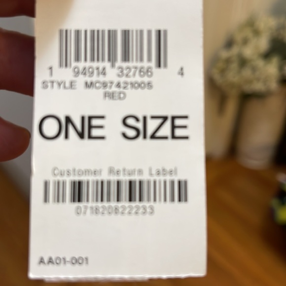 Plaid Scarf Red, White, Black - Picture 6 of 6